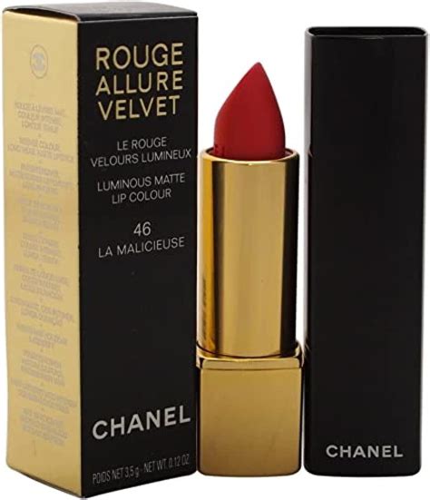 chanel rouge allure velvet 46 la malicieuse|chanel la malicieuse red velvet.